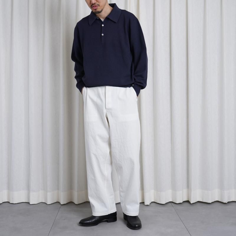 25S/S HEUGN 桼 NATE US MARIN COTTON TWILL / WHITE
