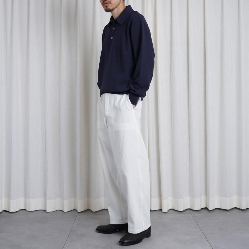 25S/S HEUGN 桼 NATE US MARIN COTTON TWILL / WHITE
