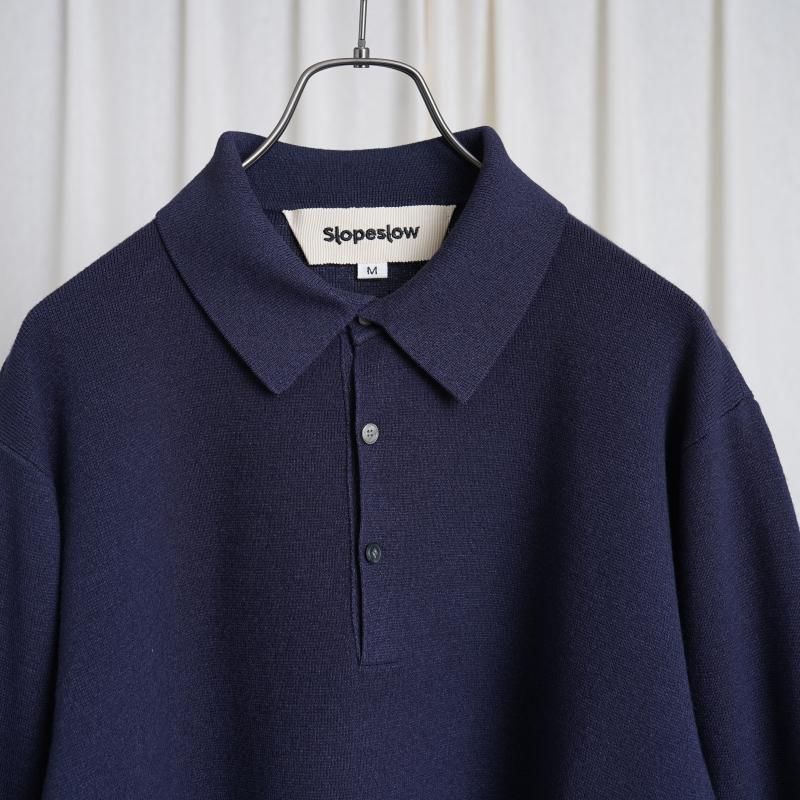 25S/SۡSlopeslow ץ  long sleeve polo sweater / egg plant