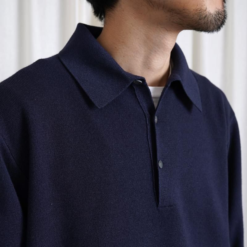 25S/SۡSlopeslow ץ  long sleeve polo sweater / egg plant