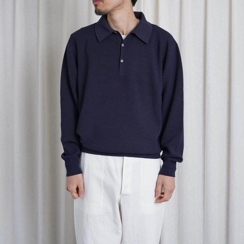 25S/SۡSlopeslow ץ  long sleeve polo sweater / egg plant