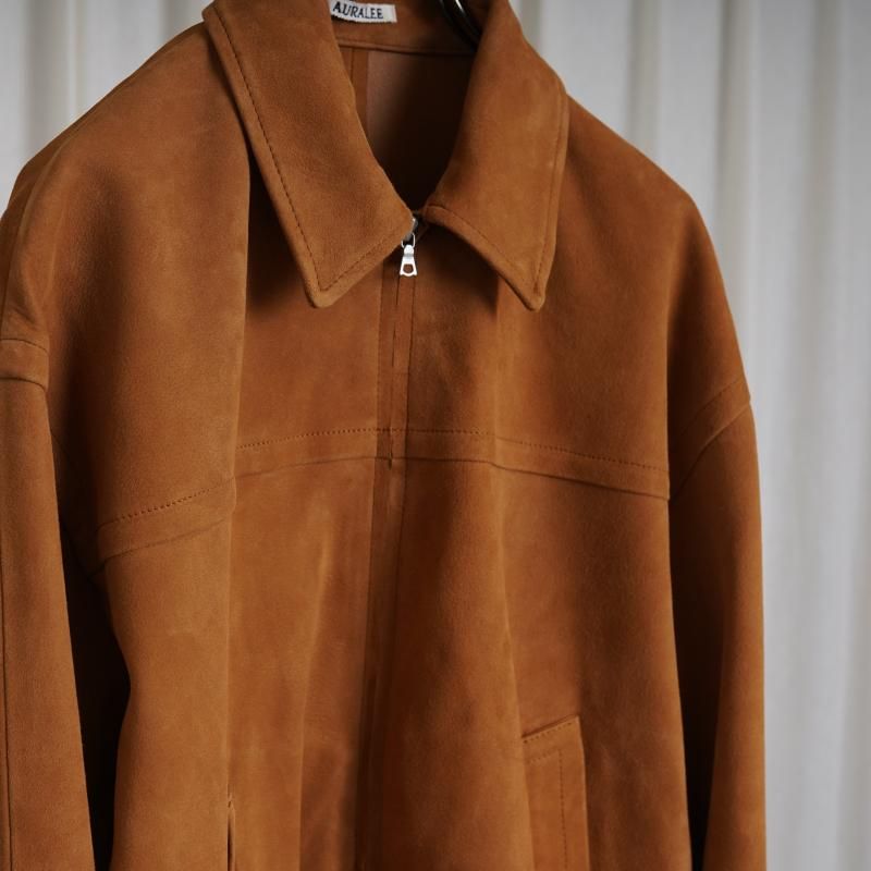 25S/SۡAURALEE ꡼ LAMB SUEDE ZIP BLOUSON / CAMEL
