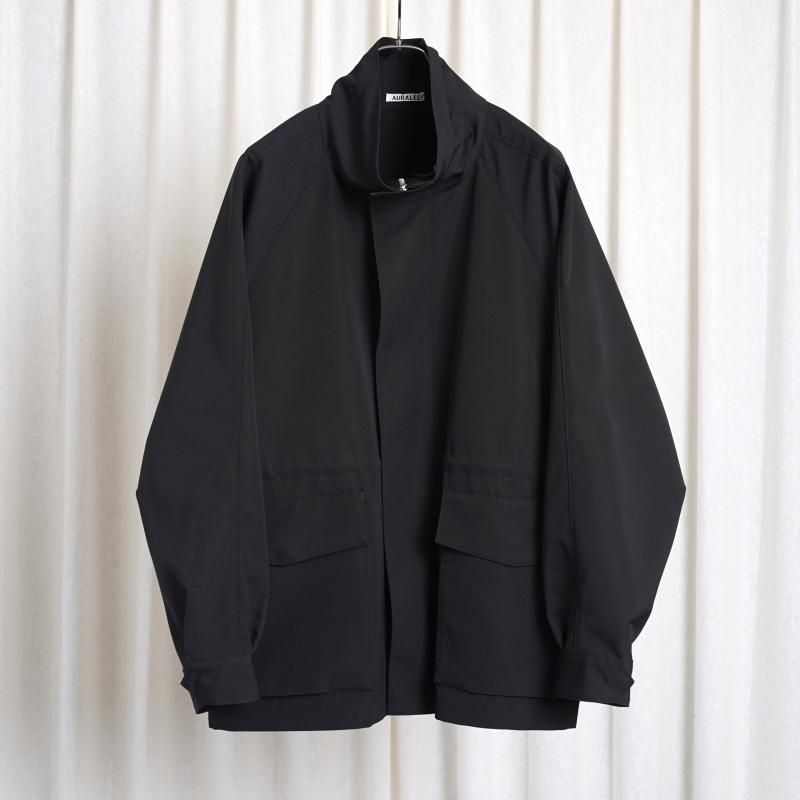 25S/SۡAURALEE ꡼ WOOL MAX CANVAS HIGH NECK ZIP BLOUSON / BLACK
