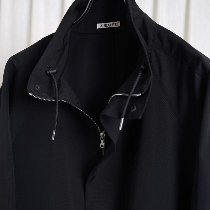 25S/SۡAURALEE ꡼ WOOL MAX CANVAS HIGH NECK ZIP BLOUSON / BLACK
