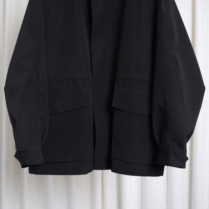 25S/SۡAURALEE ꡼ WOOL MAX CANVAS HIGH NECK ZIP BLOUSON / BLACK

