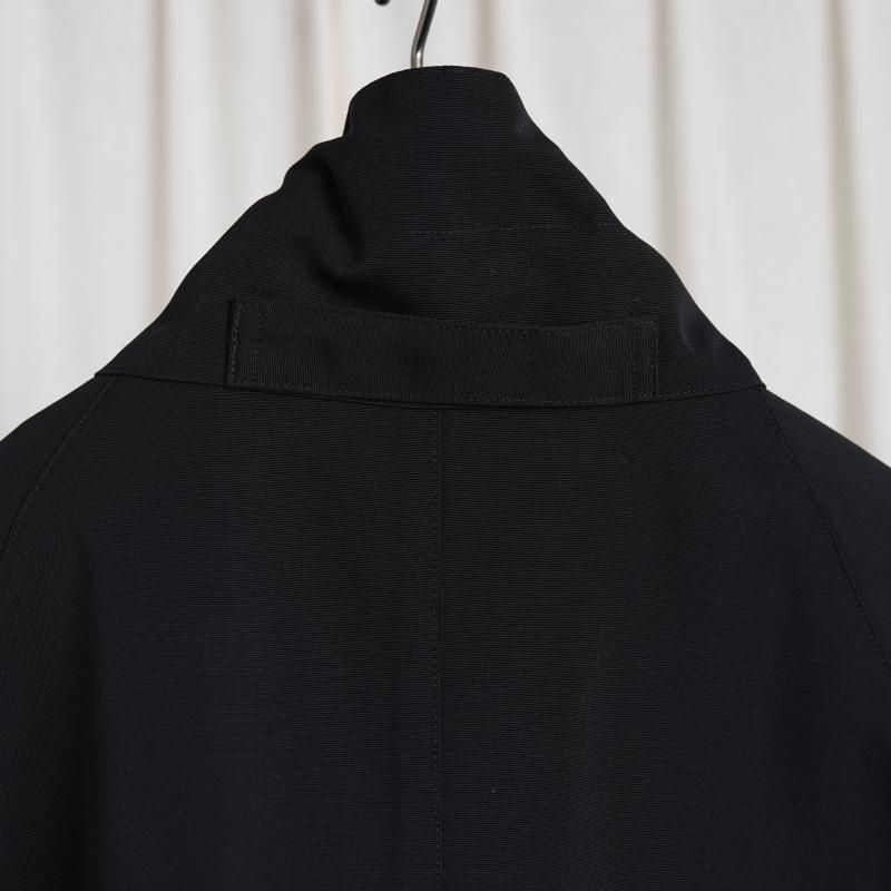 25S/SۡAURALEE ꡼ WOOL MAX CANVAS HIGH NECK ZIP BLOUSON / BLACK
