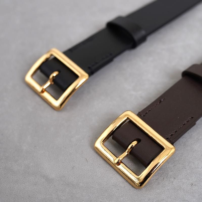 25S/SۡAURALEE ꡼ SQUARE BUCKLE BELT / 2COLOR