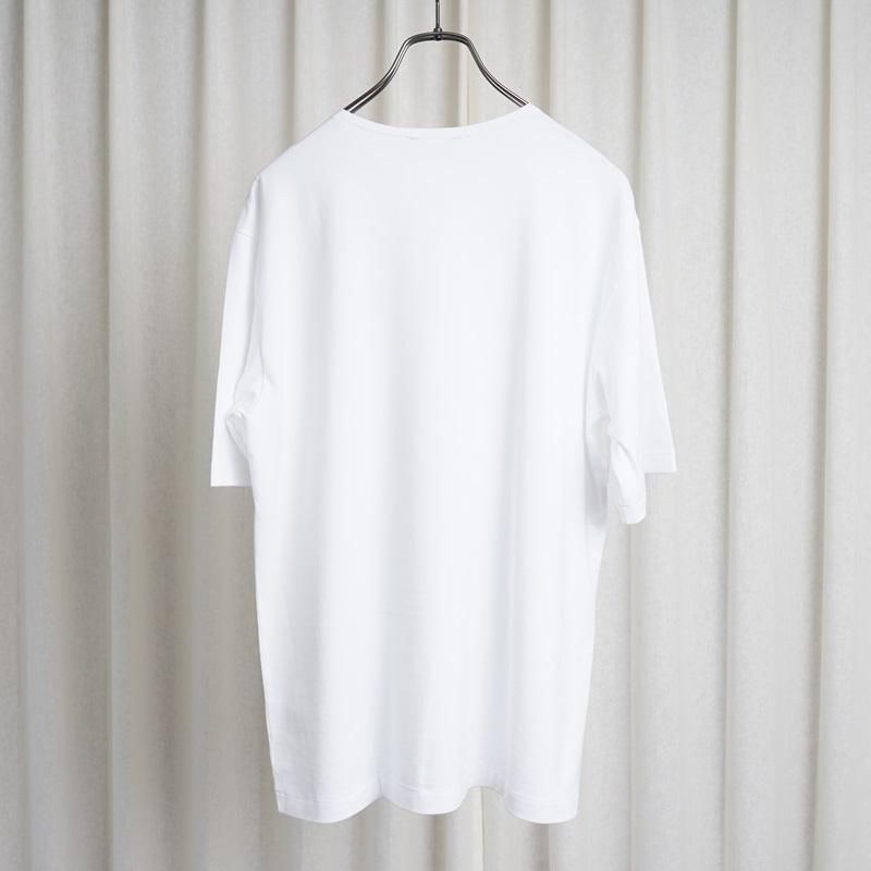 25S/SۡAURALEE ꡼LUSTER PLATING BOAT NECK TEE / WHITE