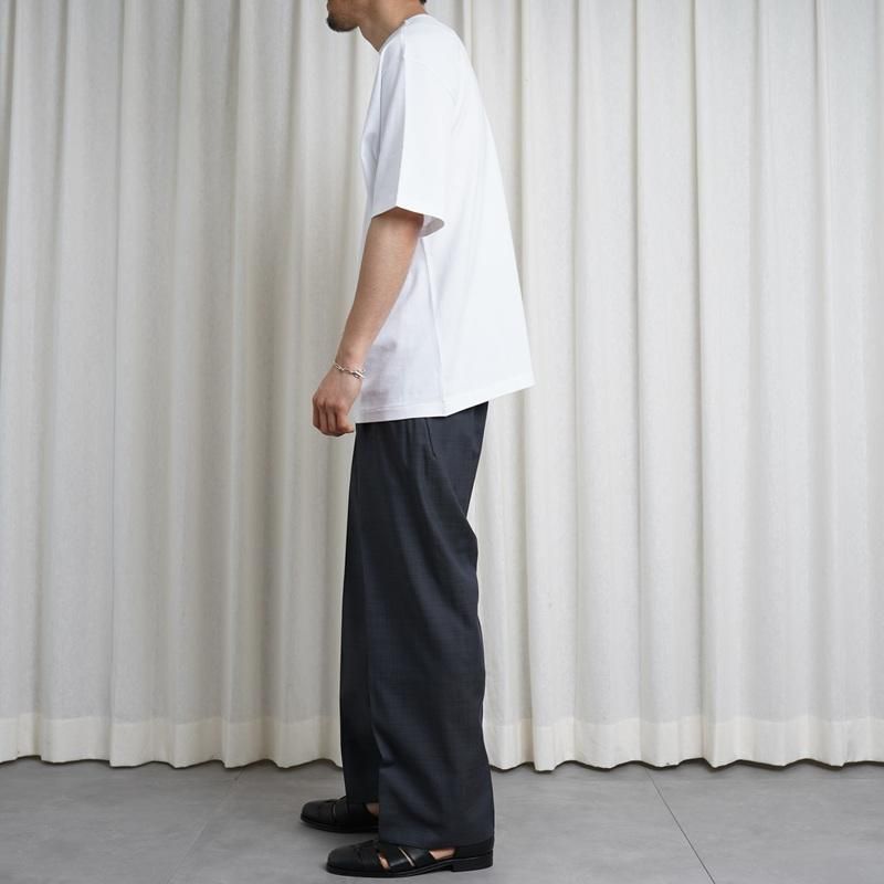 25S/SۡAURALEE ꡼LUSTER PLATING BOAT NECK TEE / WHITE