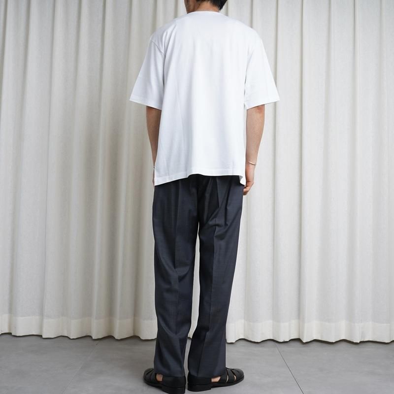 25S/SۡAURALEE ꡼LUSTER PLATING BOAT NECK TEE / WHITE