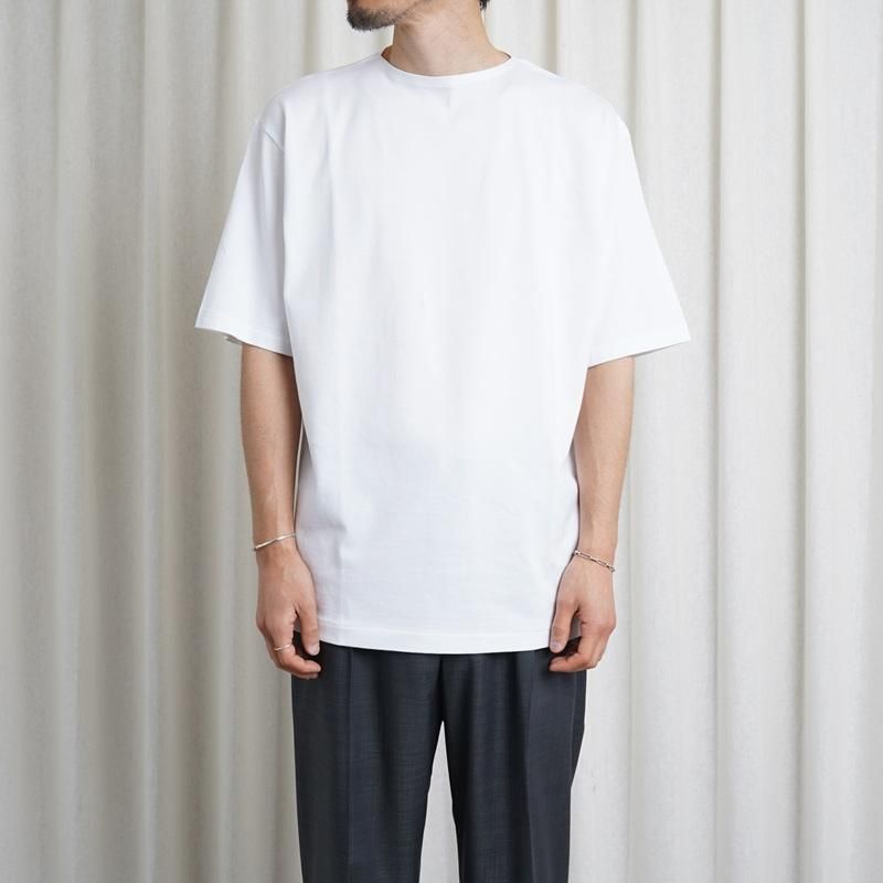 25S/SۡAURALEE ꡼LUSTER PLATING BOAT NECK TEE / WHITE