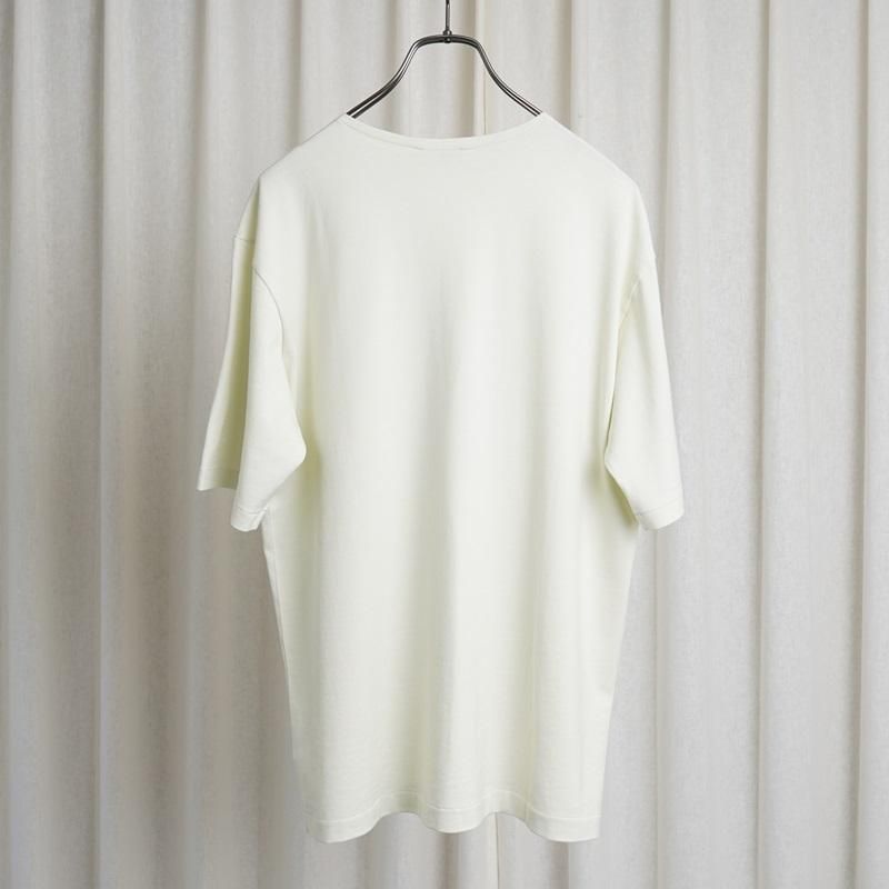 25S/SۡAURALEE ꡼LUSTER PLATING BOAT NECK TEE / IVORY PISTACHIO