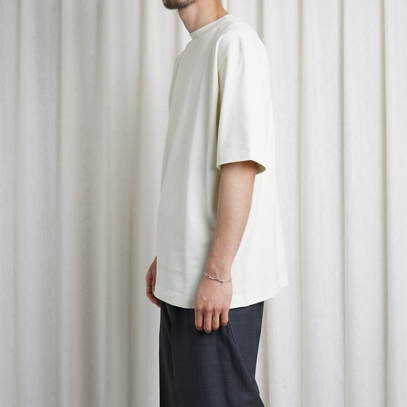 25S/SۡAURALEE ꡼LUSTER PLATING BOAT NECK TEE / IVORY PISTACHIO
