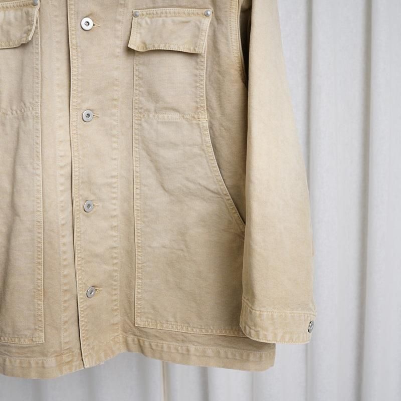 25S/SۡAURALEE ꡼ ORGANIC COTTON DUCK BLOUSON / LIGHT BEIGE
