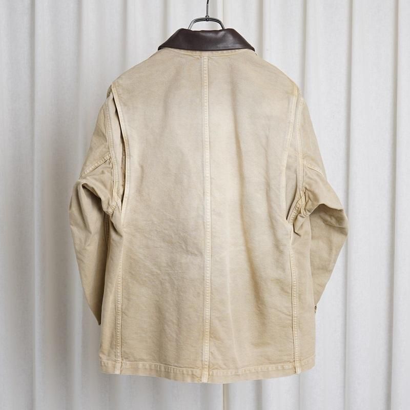 25S/SۡAURALEE ꡼ ORGANIC COTTON DUCK BLOUSON / LIGHT BEIGE
