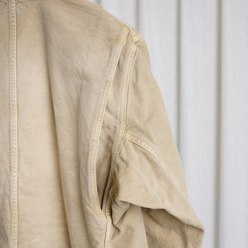 25S/SۡAURALEE ꡼ ORGANIC COTTON DUCK BLOUSON / LIGHT BEIGE
