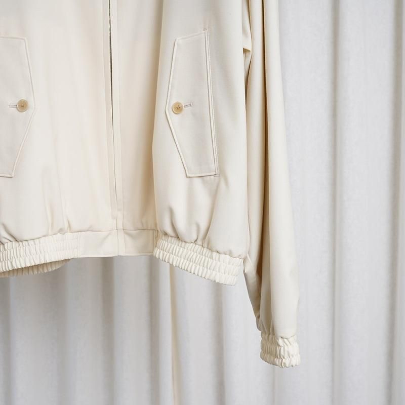 25S/SۡAURALEE ꡼ SUPER FINE TROPICAL WOOL ZIP BLOUSON / IVORY
