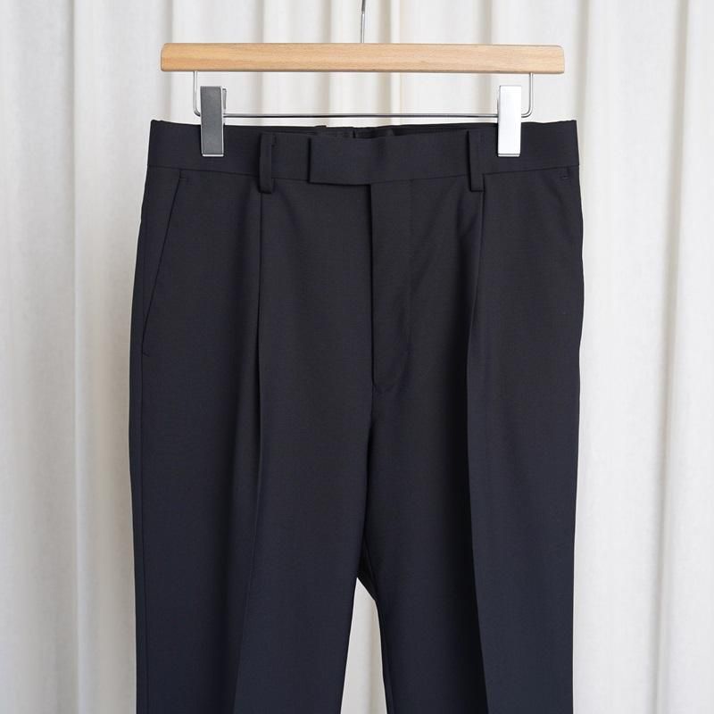 25S/SۡAURALEE ꡼ SUPER FINE TROPICAL WOOL SLACKS / TOP DARK NAVY 
