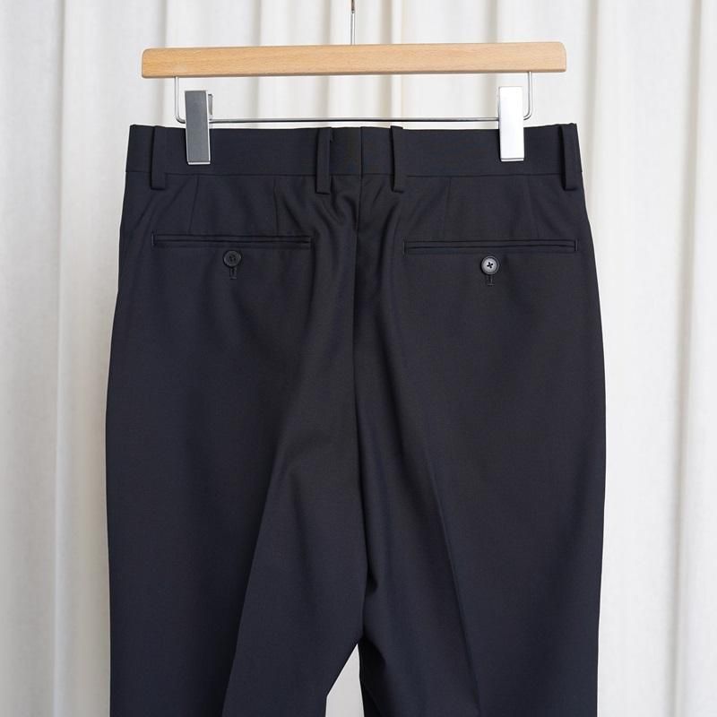 25S/SۡAURALEE ꡼ SUPER FINE TROPICAL WOOL SLACKS / TOP DARK NAVY 