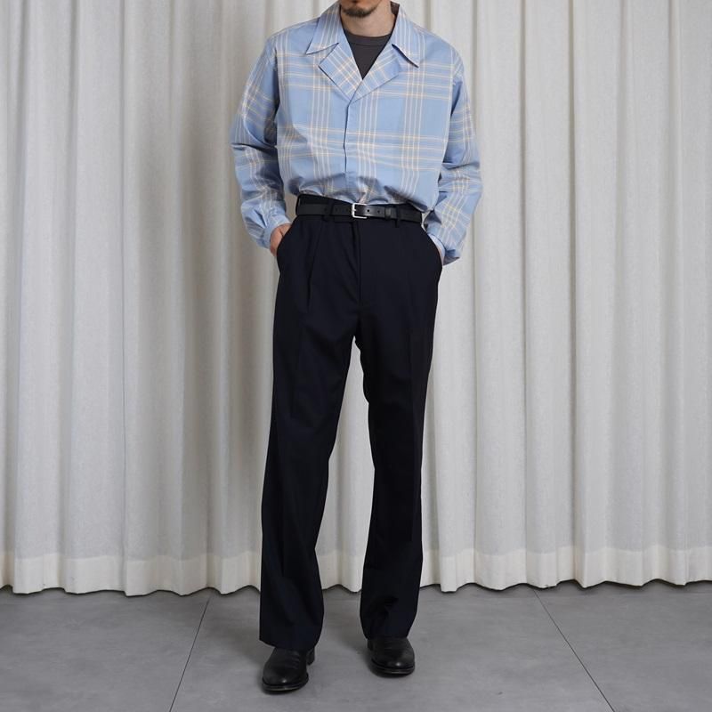 25S/SۡAURALEE ꡼ SUPER FINE TROPICAL WOOL SLACKS / TOP DARK NAVY 