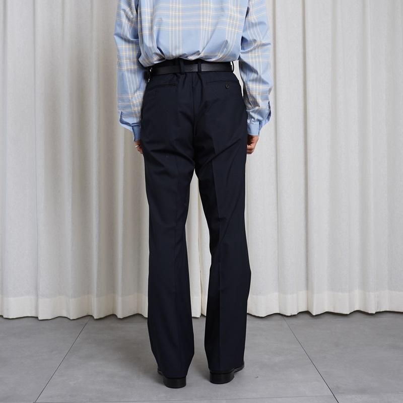 25S/SۡAURALEE ꡼ SUPER FINE TROPICAL WOOL SLACKS / TOP DARK NAVY 