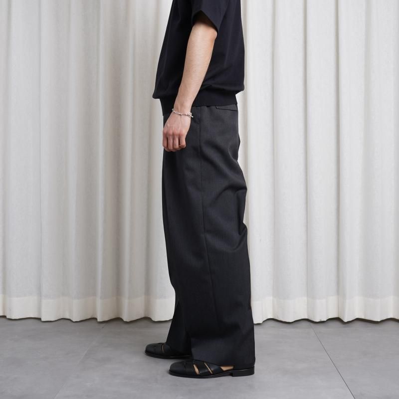 25S/SۡTHE RERACS 饯 THE EASY SLACKS WIDE / TOP GRAY
