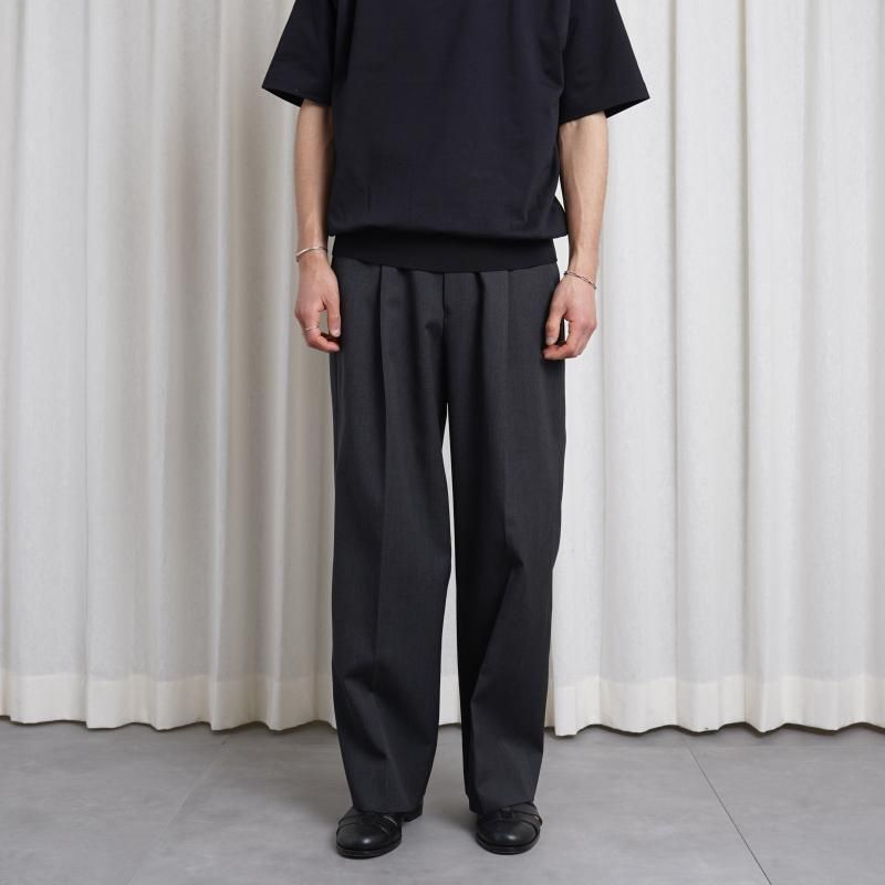 25S/SۡTHE RERACS 饯 THE EASY SLACKS WIDE / TOP GRAY

