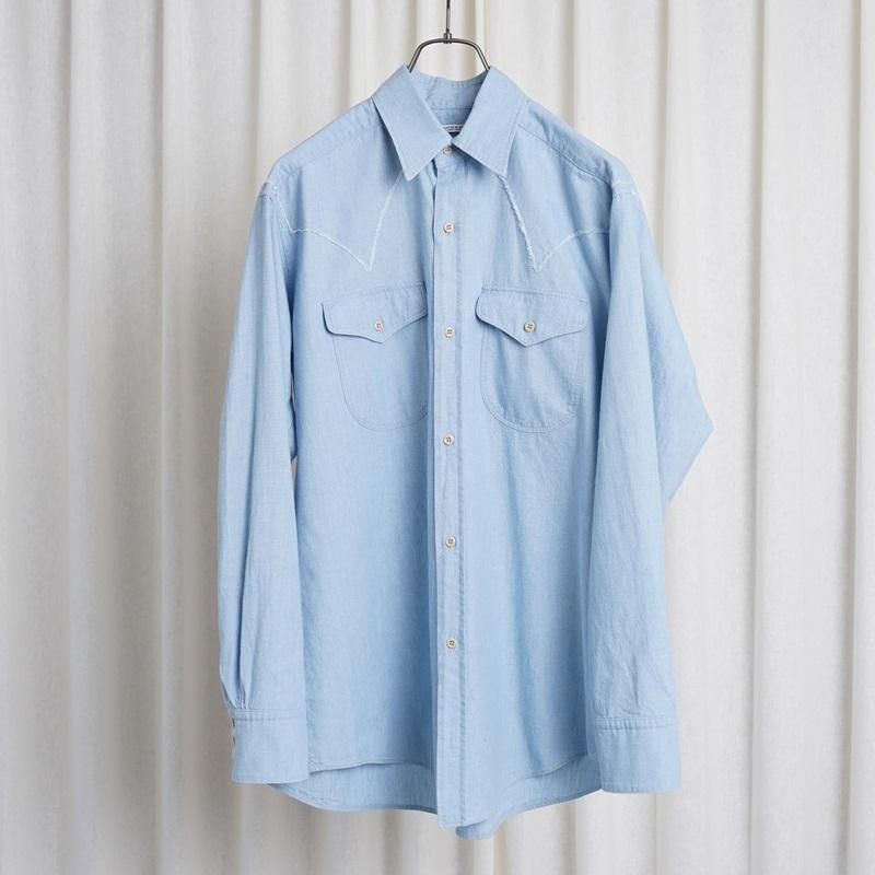 【25S/S】【MAATEE&SONS マーティーアンドサンズ】 WESTERN LOZ SHAMBRAY / BLEACH BLUE