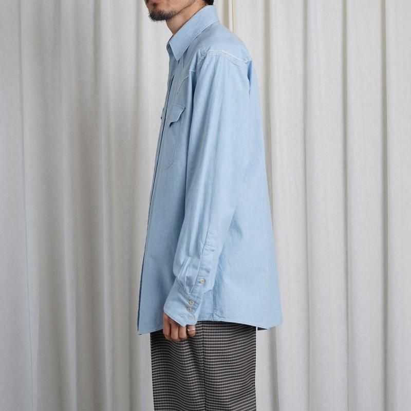 25S/SۡMAATEESONS ޡƥɥ󥺡 WESTERN LOZ SHAMBRAY / BLEACH BLUE