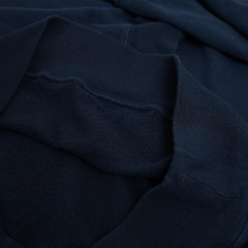 25S/SۡSlopeslow ץ  Cotton Linen Light French Terry Half Zip Top / NAVY