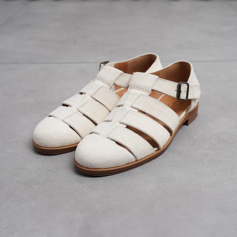 F.LLI Giacometti եƥåꥸ㥳åƥ  FG166-GURUKA SANDALS- / CAVALLO CAMOSCIO BIANCO