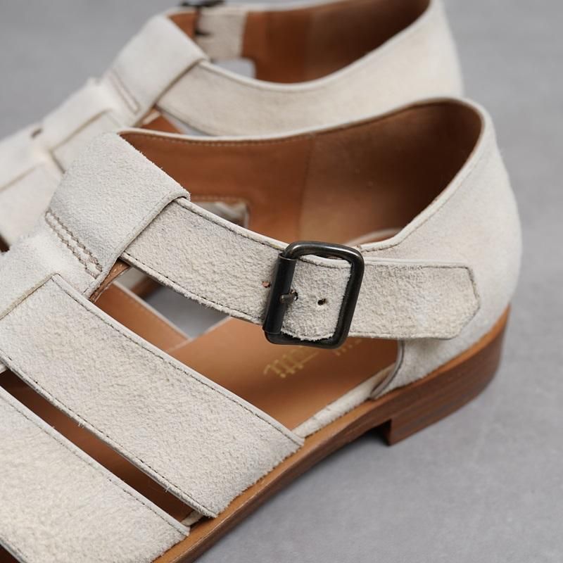 F.LLI Giacometti եƥåꥸ㥳åƥ  FG166-GURUKA SANDALS- / CAVALLO CAMOSCIO BIANCO