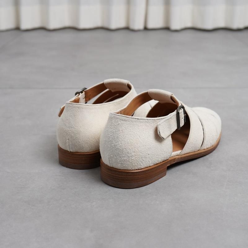 F.LLI Giacometti եƥåꥸ㥳åƥ  FG166-GURUKA SANDALS- / CAVALLO CAMOSCIO BIANCO