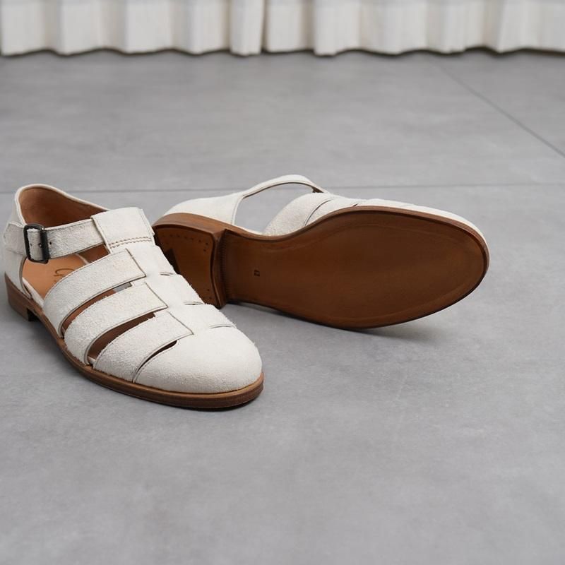 F.LLI Giacometti եƥåꥸ㥳åƥ  FG166-GURUKA SANDALS- / CAVALLO CAMOSCIO BIANCO