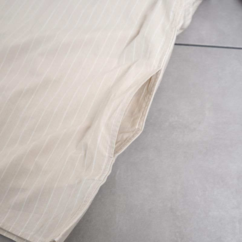 YAECA 䥨 COMFORT SHIRT RELAX SQUARE / BEIGE-STRIPE