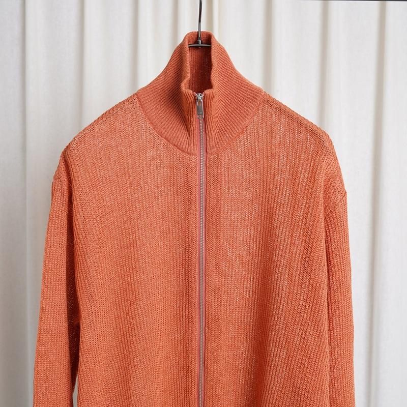 25S/SۡYOKE 衼 WASHI RAYON SHEER DRIVERS KNIT /  ORANGE


