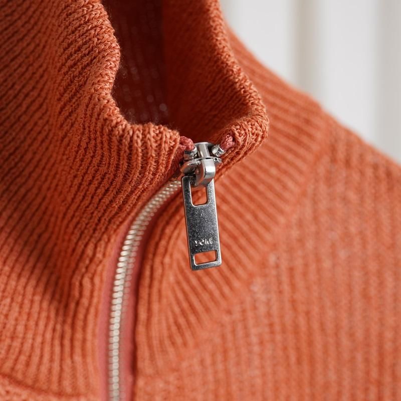 25S/SۡYOKE 衼 WASHI RAYON SHEER DRIVERS KNIT /  ORANGE


