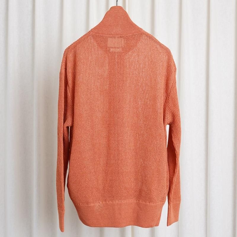 25S/SۡYOKE 衼 WASHI RAYON SHEER DRIVERS KNIT /  ORANGE



