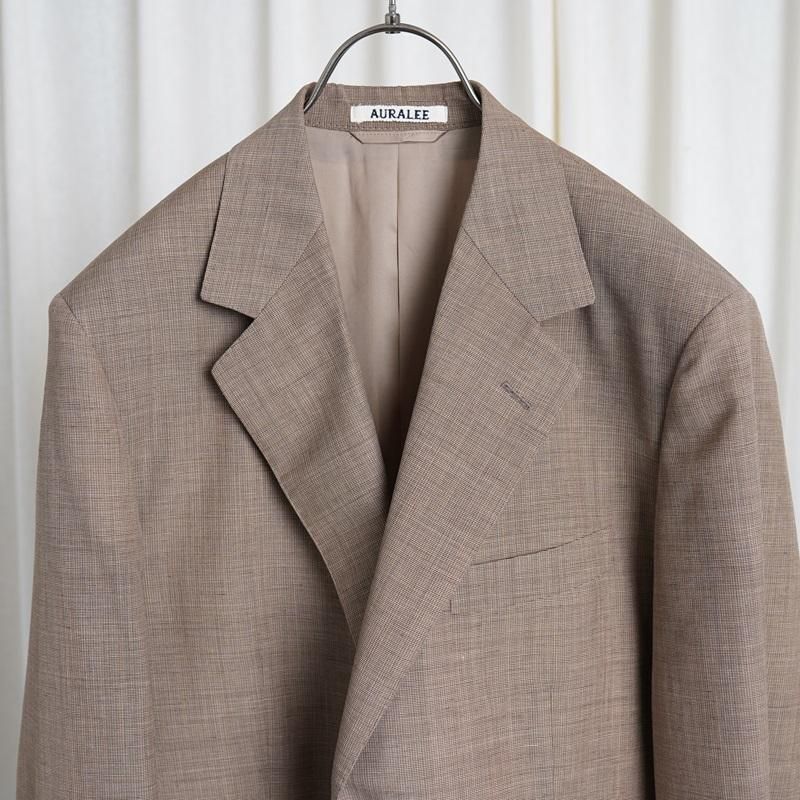 25S/SۡAURALEE ꡼ TROPICAL WOOL KID MOHAIR JACKET / BROWN CHECK
