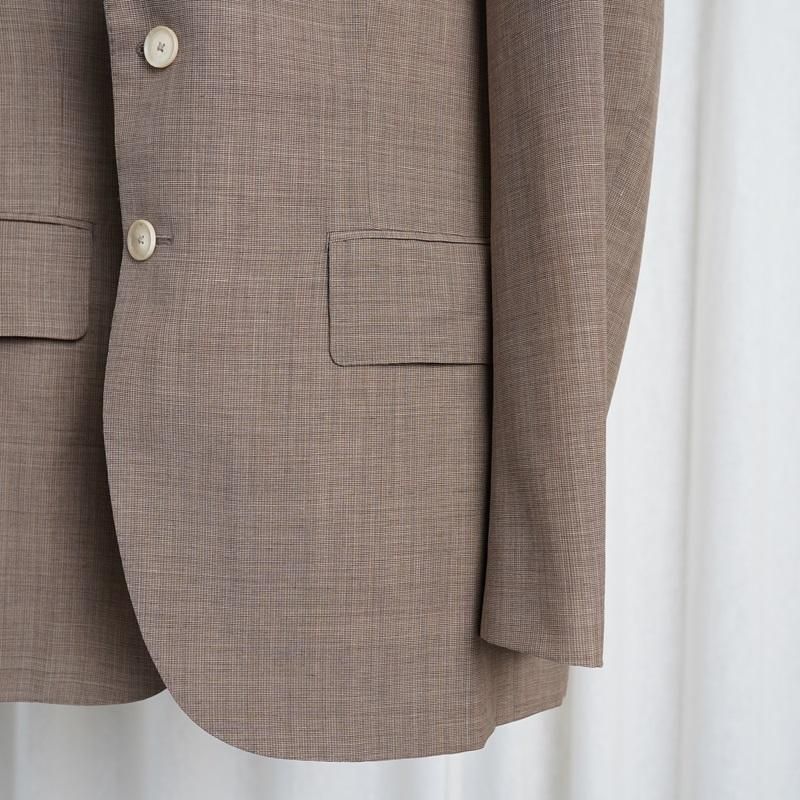 25S/SۡAURALEE ꡼ TROPICAL WOOL KID MOHAIR JACKET / BROWN CHECK
