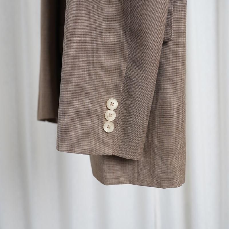 25S/SۡAURALEE ꡼ TROPICAL WOOL KID MOHAIR JACKET / BROWN CHECK
