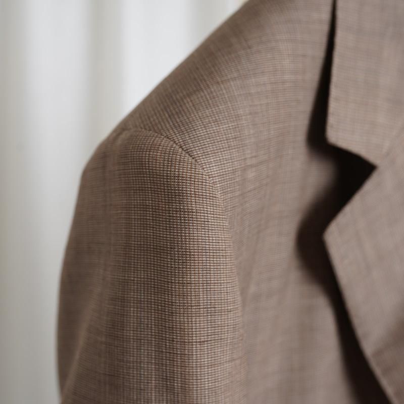 25S/SۡAURALEE ꡼ TROPICAL WOOL KID MOHAIR JACKET / BROWN CHECK
