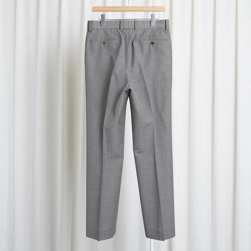 25S/SۡAURALEE ꡼ TROPICAL WOOL KID MOHAIR ONE-TUCK SLACKS / GRAY CHECK