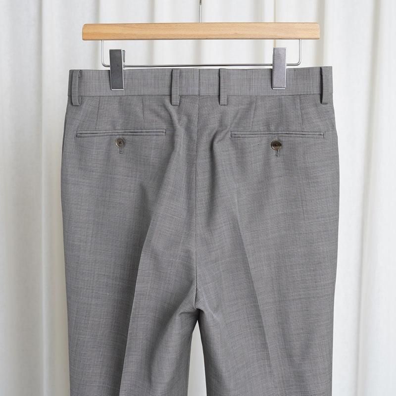 25S/SۡAURALEE ꡼ TROPICAL WOOL KID MOHAIR ONE-TUCK SLACKS / GRAY CHECK