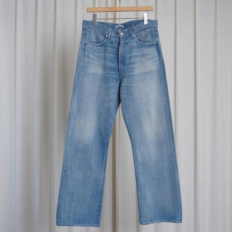 【25S/S】 【AURALEE オーラリー】 SELVEDGE FADED LIGHT DENIM PANTS / LIGHT INDIGO