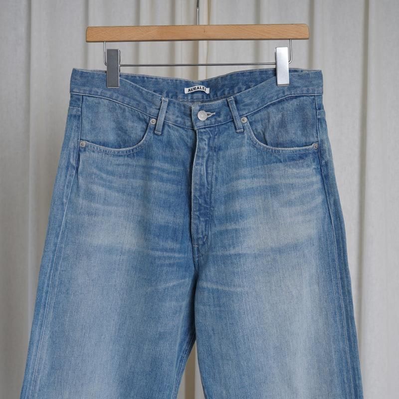 25S/S AURALEE ꡼ SELVEDGE FADED LIGHT DENIM PANTS / LIGHT INDIGO