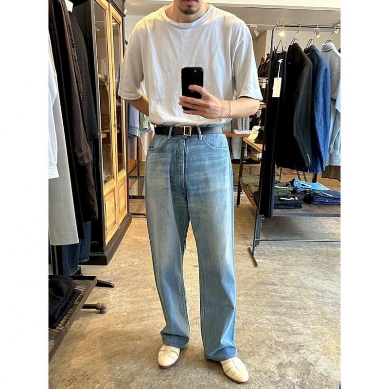 25S/S AURALEE ꡼ SELVEDGE FADED LIGHT DENIM PANTS / LIGHT INDIGO