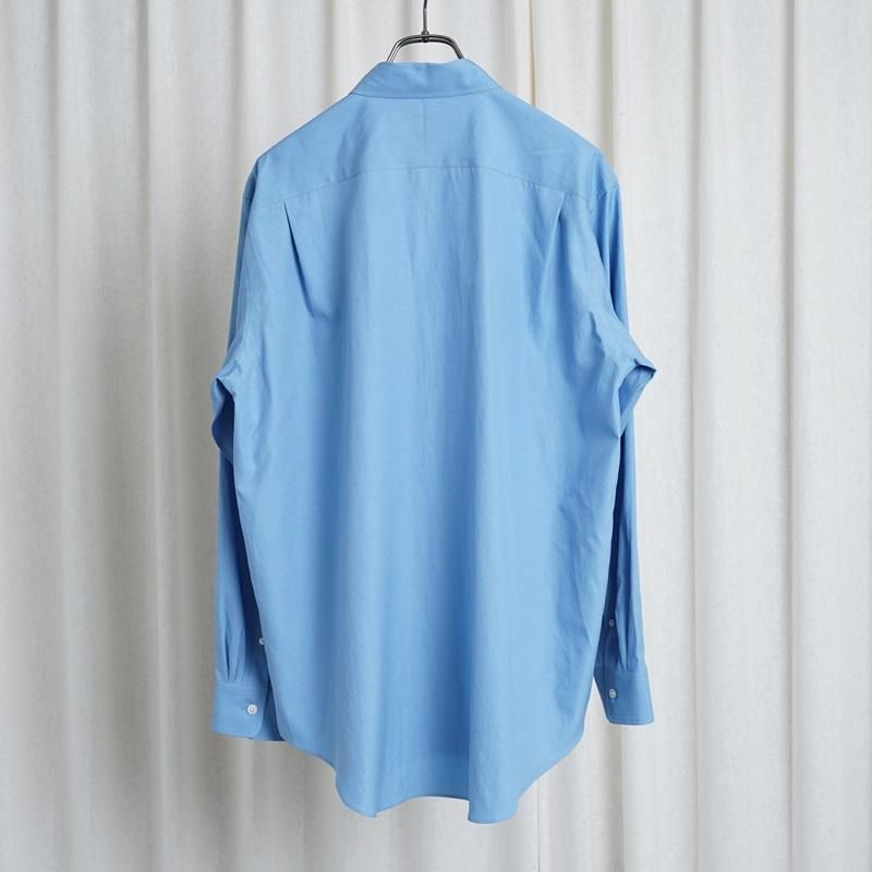 25S/SۡAURALEE ꡼ WASHED FINX TWILL SHIRT / BLUE
