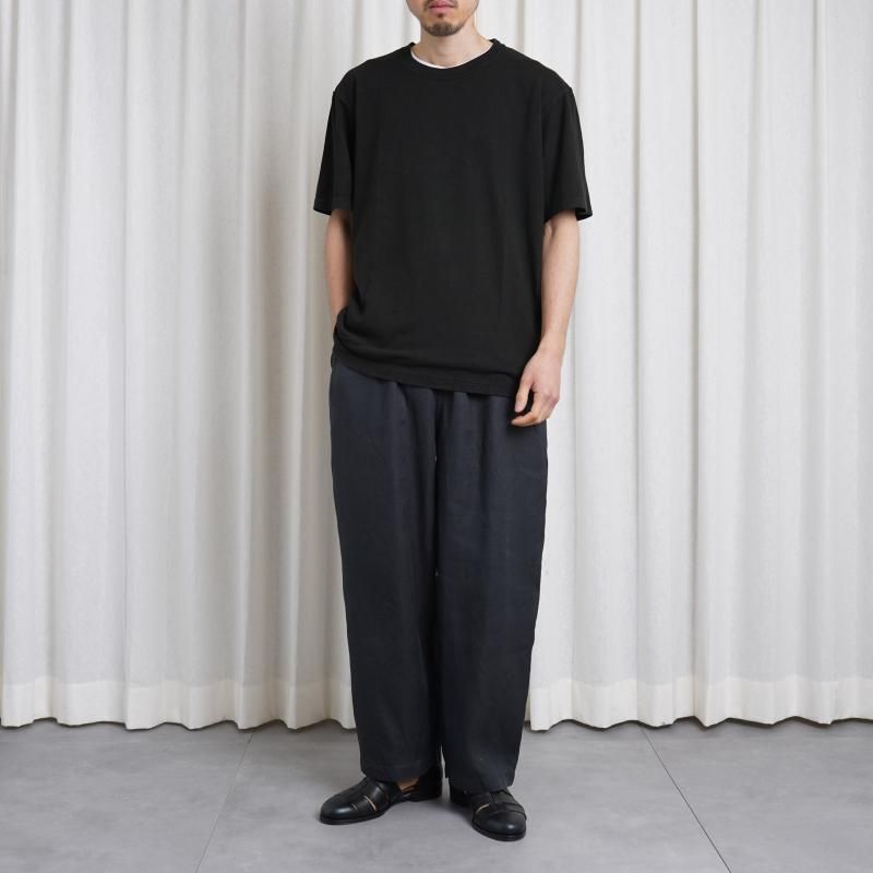 MITTAN ミッタン】強撚絹紬糸Tシャツ / 黒 - Avelia ONLINE STORE