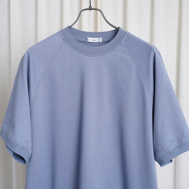 25S/SۡCale   36G COTTON ΢ S/S PULLOVER / BLUE GRAY